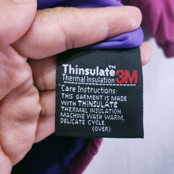 Vintage London Fog Thinsulate Multicolor Colorful Winter Ski Puffer Jacket Med - Picture 3 of 16